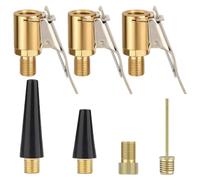 Laikoutd Adaptadores De Puerta Universales Puerta Neumáticos Bombas Aire Boquilla Conector Latón Bloqueo Neumáticos Adaptador Boquillas para Inflador Fácil Usar Juego Adaptadores