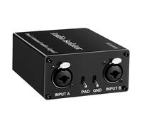 Laikoutd Aislador de Bucle de Tierra de música XLR de 2 vías y 6, 35 mm para Guitarra y Equipos de música Profesionales con reducciones de Ruido Reductor de murmullo para Equipos de Sonido