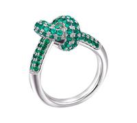 Laikoutd Anillos con nudos de circón de colores en cobre chapado en oro que proporcionan varios tamaños para regalar y eventos especiales Anillos con nudos de circón de colores