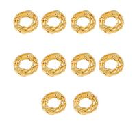 Laikoutd Anillos De Cuentas para Fabricación Collares Y Pulseras Componentes Joyería Conectores Suministros Prácticos Cuentas Herramientas Anillos Medio Aro 10 Uds.