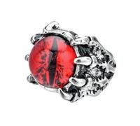 Laikoutd Anillos de festival Demonios de pata de lobo Apertura en forma de Joyería de dedo única Textura de aleación para fiesta y uso diario Demonios de pata de lobo festivo Apertura de ajustable