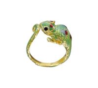 Laikoutd Anillos que alteran color con cambios ambientales para crear atuendos elegantes y personalizar declaraciones de Anillos Anole