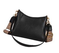 Laikoutd Bolso de hombro informal de piel sintética con correa cruzada ajustable para ir de compras y desplazamientos, bolso cruzado de PU