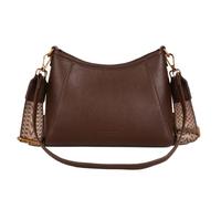 Laikoutd Bolso de hombro informal de piel sintética con correa cruzada ajustable para ir de compras y desplazamientos, bolso cruzado de PU