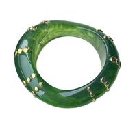 Laikoutd Brazalete de resina moderno, cadena para la muñeca, acento geométrico y tachuelas, pulsera ancha para apariencia moderna en, cadena de mano