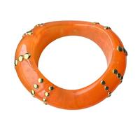 Laikoutd Brazalete de resina moderno, cadena para la muñeca, acento geométrico y tachuelas, pulsera ancha para apariencia moderna en, cadena de mano