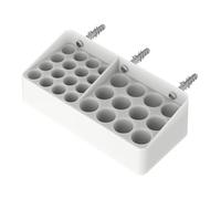 Laikoutd Caja de almacenamiento de batería pequeña para montaje en pared con dispensador rápido, organización optimizada de la batería