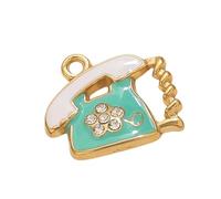 Laikoutd Colgante De Helado/Taza/teléfono Accesorio Joyería Acero Inoxidable para Manualidades Hechas A Mano Decoración Llavero Dije Bolsa Acero Inoxidable