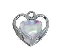 Laikoutd Colgante En Forma De Corazón Cuentas Sueltas Ópalo Amor para Hacer Joyas Collares Pendientes Llavero Accesorios con Dijes Colgante Corazón