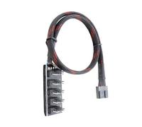 Laikoutd Concentrador De Ventilador PWM Trenzado 5 Vías con Control Temperatura Y Velocidad Automática para Refrigeración PC Concentradores Ventilador Computadora Bajo Consumo