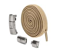 Laikoutd Cordones Para Zapatos Sin Corbata Cierres De Gancho Con Cierre Presión Metal Conjunto Cordones Planos Elásticos Zapatillas Deporte Casuales Niños Y