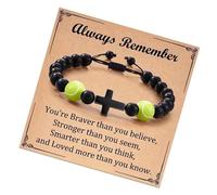 Laikoutd Crucifijo De Madera Hecho A Mano para Hombre Cordón Trenzado Cuentas Natural Cordón Tejido Negro Joyería Informal Deportiva Crucifijo Hecho A Mano Pulsera Fitness