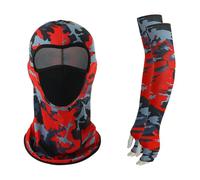 Laikoutd Cubierta Facial De Malla con Manga para Pulgar Protección Solar Pasamontañas Envoltura De Cuello Largo Transpirable Polainas Completas Bufandas Largas Completas