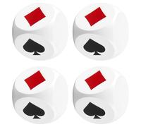 Laikoutd De 4 Piezas de Dados de póquer de Madera de Calidad, tamaño de 4cm en Botella, Juego de Juegos con Doble Marca para Jugar a la colección