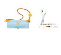 Laikoutd De Rotulador acrílico de doble punta de 12/18 / 24 colores Conveniente estuche con rollo de viaje Ideal para estudiantes que dibujan Marcadores profesionales de secado rápido con libro