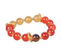 Laikoutd Elegante Cadena para La Muñeca De Ágatas Rojas Pieza Joyería Pulsera con Cuentas para Quienes Buscan Accesorios Únicos con Significado Pulsera Ágata Resistente