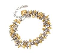 Laikoutd Elegante Pulsera con Acento De Corazón Joyería Cadena Flexible Acero Inoxidable Apilar Y Estilos Individuales Pulsera Regalo Cumpleaños Y Aniversario