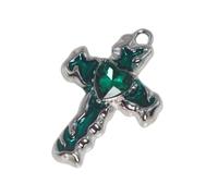 Laikoutd Exquisito Colgante En Forma De Cruz Que Gotea del Aceite para La Fabricación Collares Pulsera Accesorios Joyería Regalo Accesorio Joyería Aleación