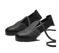 Laikoutd Fundas protectoras para zapatos para hombres y mujeres, puntera de acero antigolpes, cubrezapatos de seguridad con correa ajustable, antideslizante, antigolpes