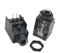 Laikoutd Heavy-Duty 3-Core 7Pin Microphone Sockets 6.35mm Two Channel For PA & Mixer Equipment TRSs Female Sound Connectors