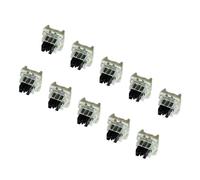 Laikoutd Interruptores de teclados de Metal y Lineales Intercambiables en Caliente Negro Rojo Marrón para Juegos y Uso en oficinas Interruptores lineales de Intercambio en Caliente compuestos de