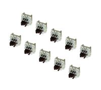 Laikoutd Interruptores de teclados de Metal y Lineales Intercambiables en Caliente Negro Rojo Marrón para Juegos y Uso en oficinas Interruptores lineales de Intercambio en Caliente compuestos de