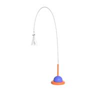 Laikoutd Juguete Interactivo para Gatos con Plumas Ventosa De Pájaro para Ejercicio Varita Interior con Ventosa De Plumas Pluma Larga WA