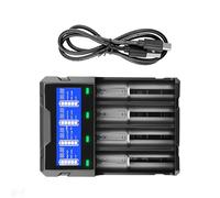 Laikoutd LII K4 Detección Automática De 4 Ranuras para Baterías 18650 26650 con Activación 0V Y Salida USB 5V1A Carga Batería para Ni