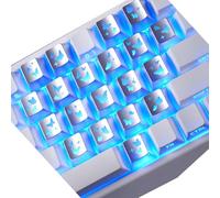 Laikoutd Materiales de Teclas Transparentes con patrón de Amor de Juego de 21 Teclas Altura Original para Uso prolongado en Condiciones de Poca luz Transparentes iluminados
