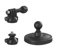 Laikoutd Montaje De Cámara Magnética Rotación De 360 Grados Base Magnética Fuerte para Cámaras Acción Accesorios Cámara Archivo Adjunto con Puerto Conexión Doble