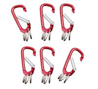 Laikoutd Mosquetón De Viaje Con Bloqueo Tornillo Mosquetón Aleación Aluminio Para Pesca Escalada Camping Senderismo Y Montañismo Paquete 6 Unidades