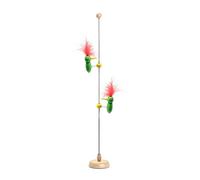 Laikoutd Pluma De Juguete Interactiva Vibratoria Ajustable Pájaro Carpintero Educativo De Mejora Vínculo Entre Usted Y Pájaro Carpintero Gatito