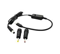 Laikoutd Type C To 5.5x2.1mm Adapter Cable 5V 9V 12V 15V 20V Adjustable Converters with 2 Interchangeable Connectors For Laptop Adjustable Type C To Cable