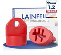 LAINFELD Protector de contacto para Bosch Powertube Smart System | Juego de 2 | Rojo | Accesorios para batería de bicicleta eléctrica | Cable de carga Pin Cubierta