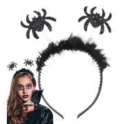 Lainiaoly Diadema de telaraña | Diademas de Halloween para mujer,Diademas de Halloween araña, disfraz de fantasma para niñas, accesorios de disfraces de elásticos grandes para fiestas temáticas