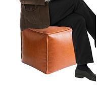 Lainiaoly Reposapiés de Almacenamiento para Estudiante - Taburete de Pies con Asiento y Almacenamiento Extraíble - Banco Plegable Multiusos para Dormitorio, Oficina o Hogar