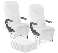 Lainrrew 6 Fundas Desechables para Asientos de avión, Tela no Tejida, Fundas de Asiento Desechables para avión, Tren, autobús, Coche, avión, Oficina, Cine