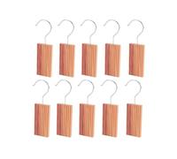 LAIOUSN 10 piezas de madera de cedro perfumada bloque de cedro para uso multiusos en el maletero del coche, equipaje, armario pequeño, bloque ambientador seguro para almacenamiento de ropa