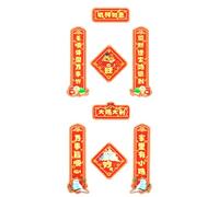 LAIOUSN 2 pares acrílicos para loros con diseños colgantes, jaula de pájaros, para festivales de primavera, para casas de vacaciones, decoración de nido de mascotas, decoración de jaula de pájaros