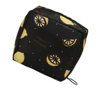 LAIOUSN 3. Soporte multiusos para productos de período, almacenamiento sanitario a prueba de fugas con diseño elegante para kits de entrenamiento, bolsas de compresas sanitarias, Limón negro, Talla