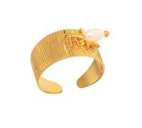 LAIOUSN Anillo de apertura de acero inoxidable con colgante de corazón dorado para mujer, cómodo de llevar y de uso prolongado, talla única, como se describe, como se describe