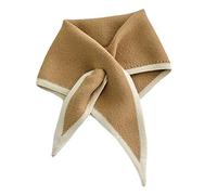 LAIOUSN Bufanda triangular de lana para mujer, para otoño e invierno, tejido similar a la lana, simple y dulce bufanda triangular coreana, Caqui poco profundo, Taille unique