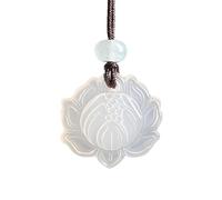 LAIOUSN Collar con colgante de jade étnico hecho a mano que simboliza las buenas fortunas, ideal para regalar y colección individual, collar de moda para mujer, talla única, como se describe, como se
