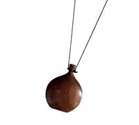 LAIOUSN Collar con colgante de madera de estilo chino tradicional con nudo deslizante, petaca única adecuada para cadena ajustable de ajuste ajustable, talla única, como se describe, como se describe