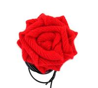 LAIOUSN Collar grande de punto con flor de lana, gargantilla de cuerda larga con lazo, cadena de clavícula, joyería para mujeres y niñas