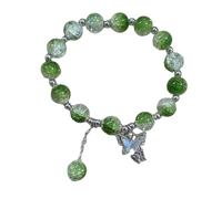 LAIOUSN Cristales de jade de moda para mujer acentuados con cuentas resistentes, regalos especiales para amantes, uso diario, uso casual, Resina, No es una piedra preciosa