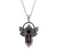 LAIOUSN Elegante collar de cristales con colgante de libélulas para aquellos que aman las joyas únicas y la naturaleza inspiran diseños de cristales, talla única, como se describe, como se describe