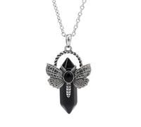 LAIOUSN Elegante collar de cristales con colgante de libélulas para aquellos que aman las joyas únicas y la naturaleza inspiran diseños de cristales, talla única, como se describe, como se describe