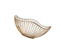 LAIOUSN Elegante mesa de comedor, cesta de exhibición de frutas, cuenco de almacenamiento de alambre de metal para huevos, aperitivos, pan, suministros de decoración del hogar, bandeja decorativa de