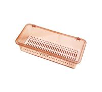 LAIOUSN Elegante organizador de utensilios de cocina, soporte para palillos con agujeros de drenaje, tapa impermeable, estuche de almacenamiento multiusos, estante de secado de palillos